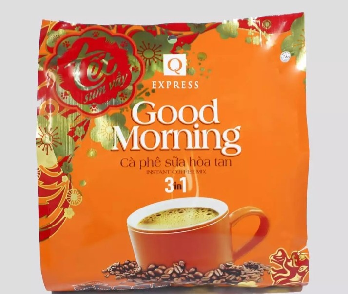 6 bịt Cà phê Sữa Hòa Tan Trần Quang "Good morning" 480gr (24 gói x 20gr)