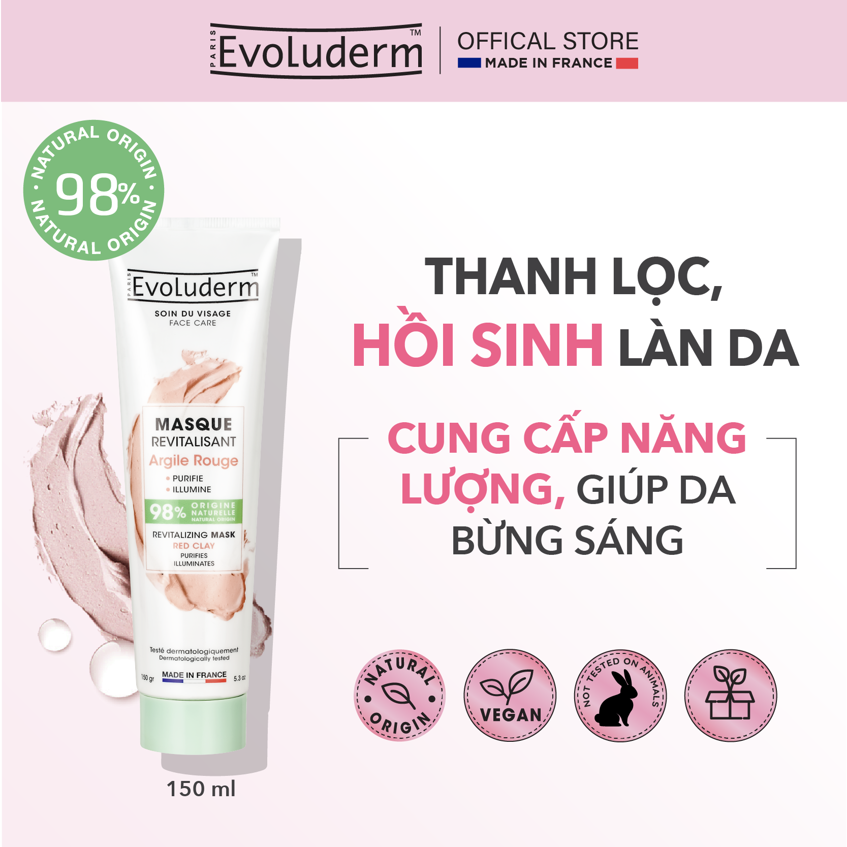 Evoluderm Facial Mask for Facial Skin Care Evoluderm 150ml