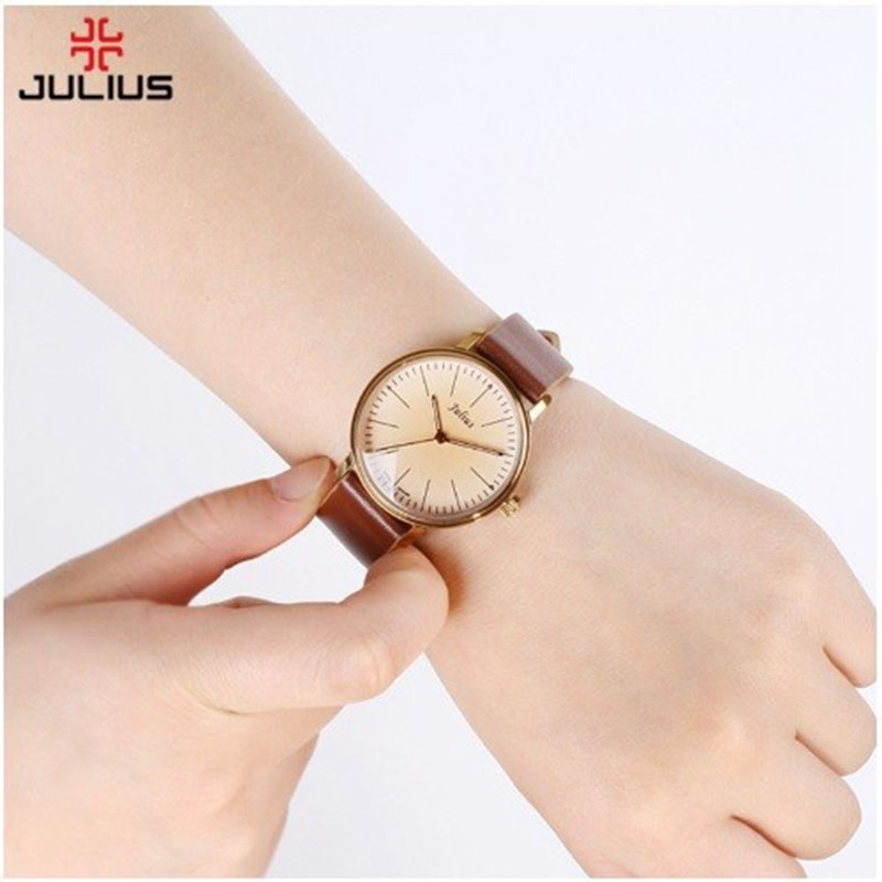 Đồng hồ nữ JULIUS JA-814 dây da (4 màu)