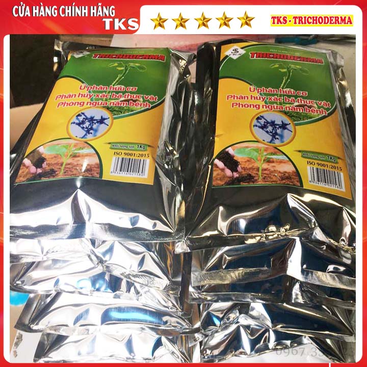 [1 Kg] NẤM TRICHODERMA 5 Chủng Nấm: Ủ Phân Hữu Cơ, Cải Tạo Đất, Phòng Nấm Bệnh Hiệu Quả