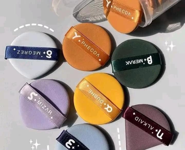 Hộp 7 miếng mút trang điểm nhiều màu