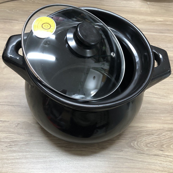 Nồi đất hầm canh thịt 5L Đen