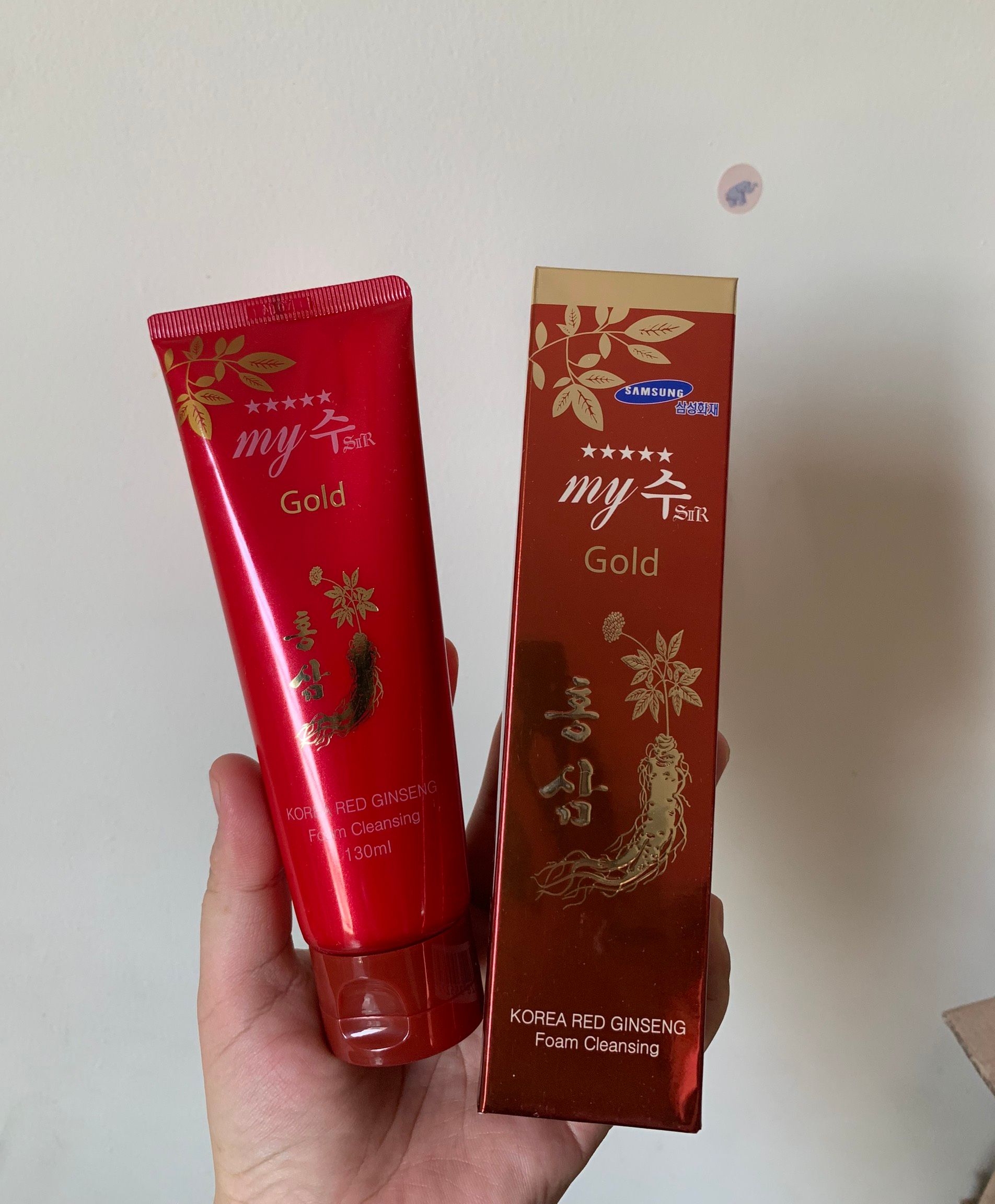 Sữa rửa mặt hồng sâm đỏ my gold 130ml