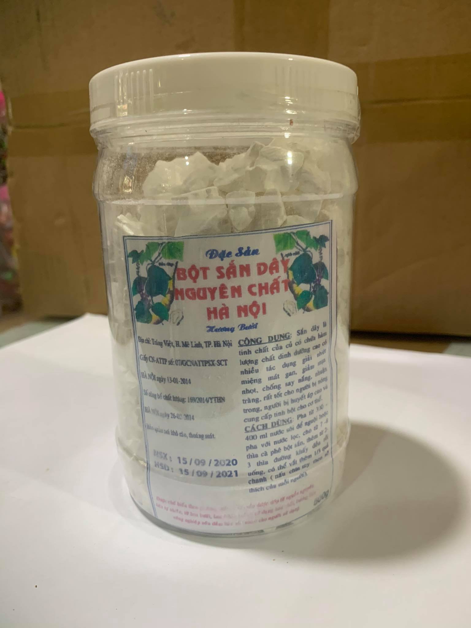 Tinh Bột Sắn Dây Nguyên Chất hủ 500gr