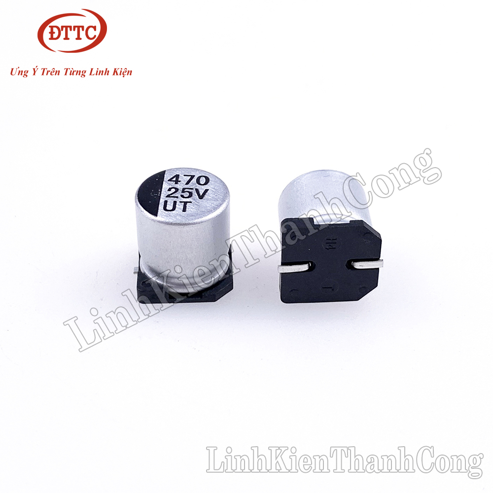 Tụ nhôm 470uf 25v 10x10.5mm