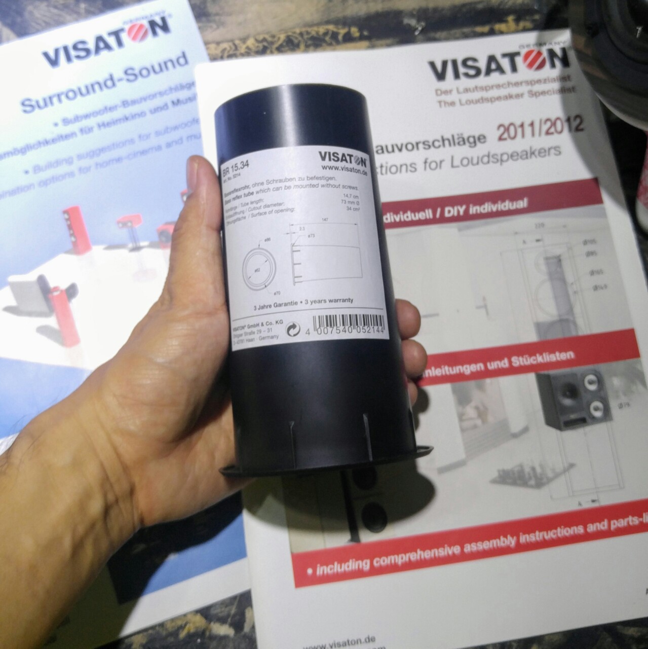 Ống thông hơi thùng loa đường kính 7.3cm Visaton, giá bán theo cái