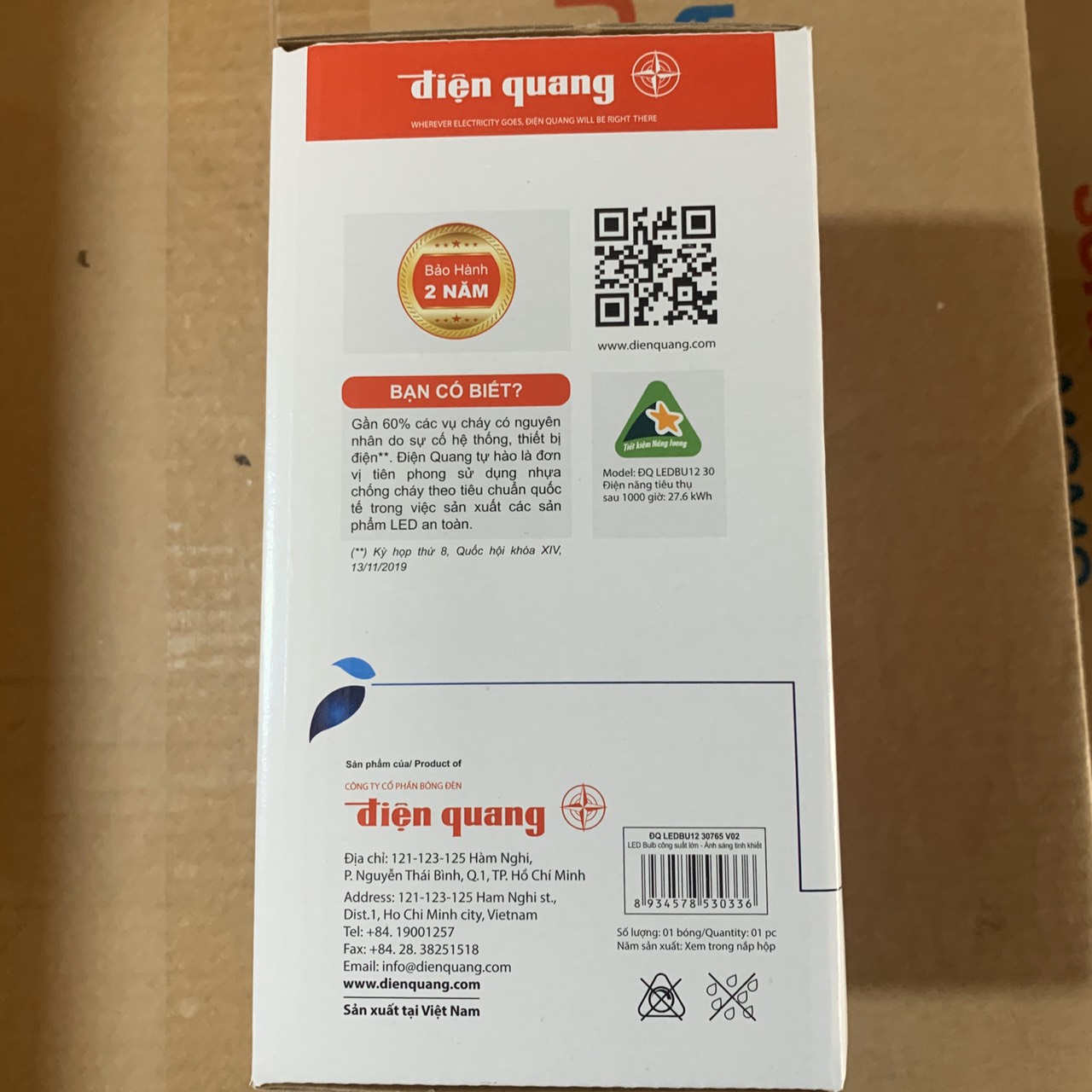 Đèn Led bulb trụ Điện Quang 30W