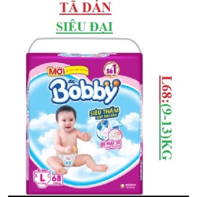Tã dán bobby chính hằng m76, l68, xl62, xxl56