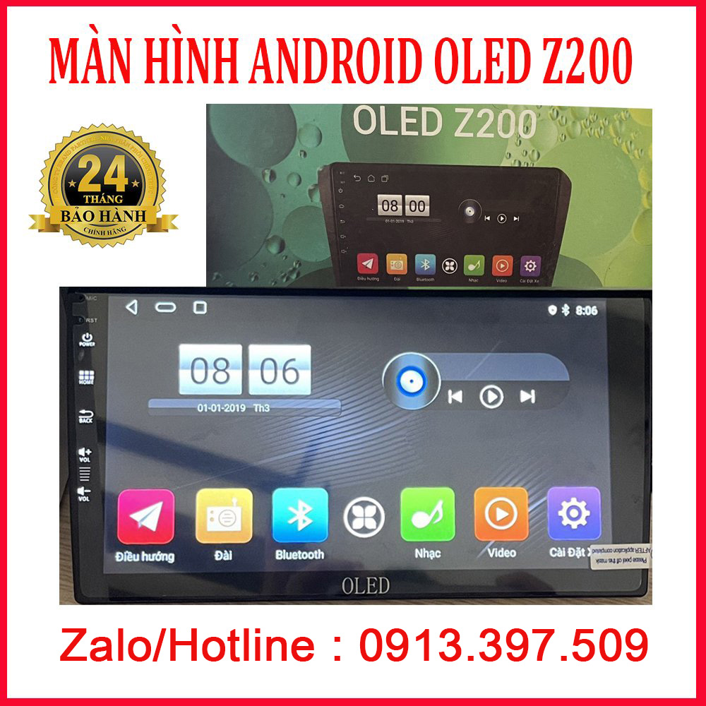 Màn hình android 9 inch oled z200 ram 2gb rom 32gb, android 10.0, bảo hành 24 tháng lắp đặt cho các dòng xe