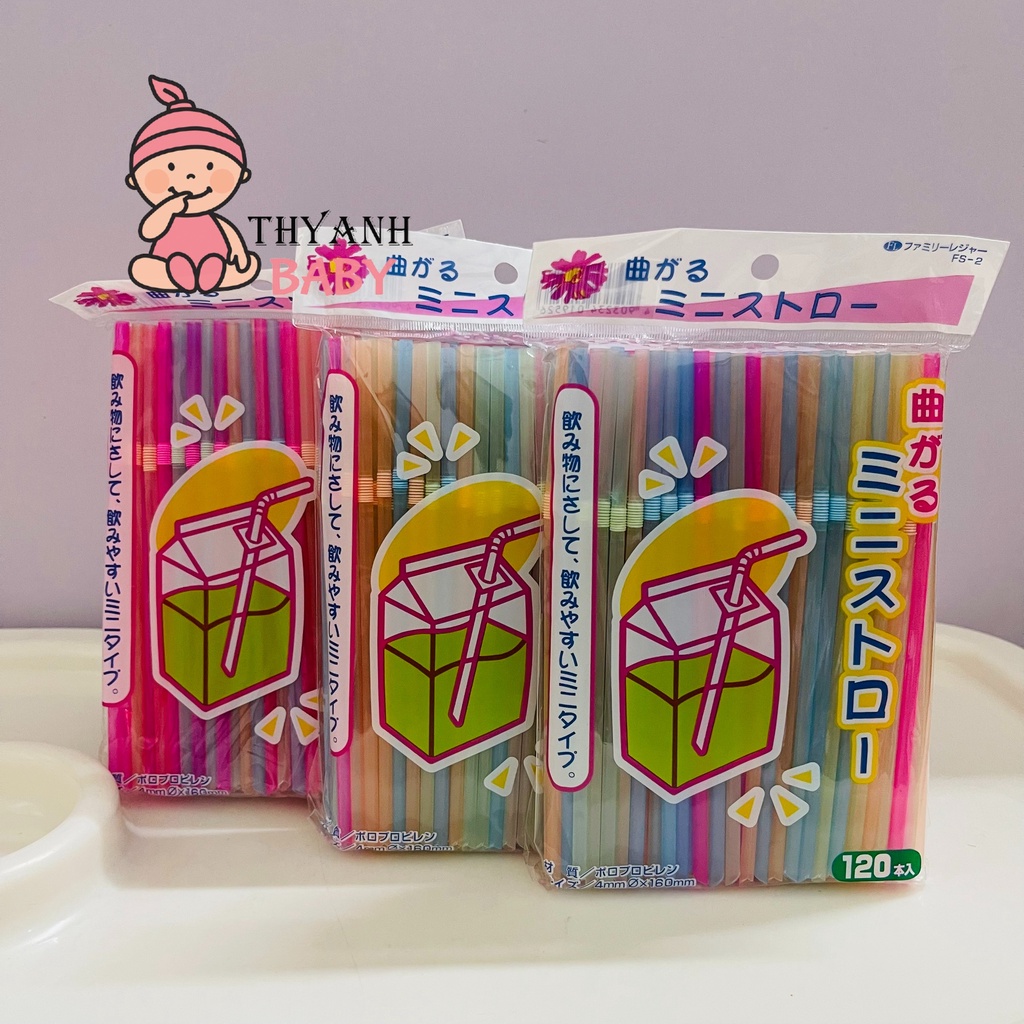 Set 120 ống hút nhựa - Nhật Bản