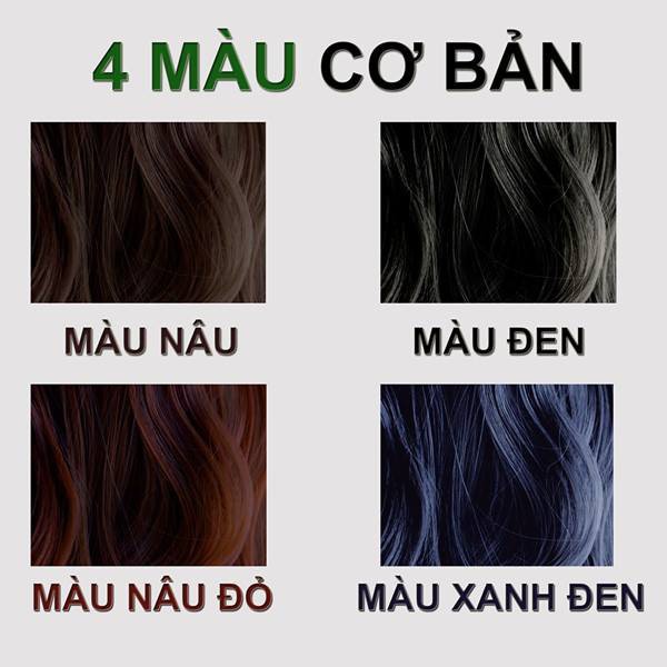 Bột Lá Nhuộm Tóc Ogatic  thiên nhiên các màu (đen, nâu, nâu đỏ)
