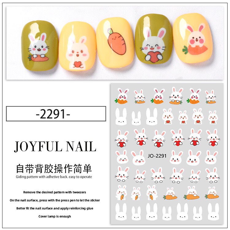 (Hàng mới về) Stick dán móng dễ thương dùng để trang trí Nail