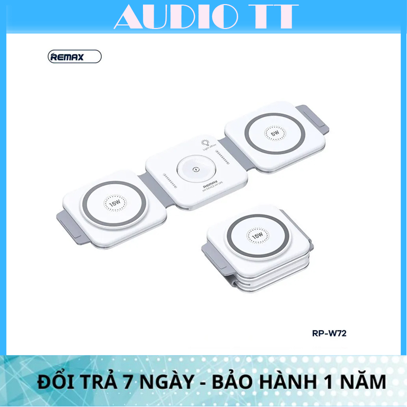 Đế sạc nhanh 22.5w ko dây remax rp-w72 3 trong 1 - đa năng, không dây, không nóng.bảo hành 12 tháng