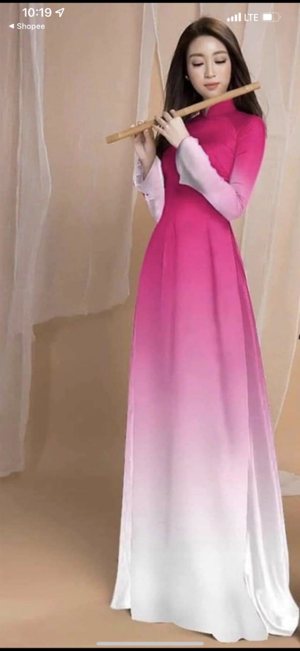 ÁO DÀI MAY SẴN LOANG MÀU