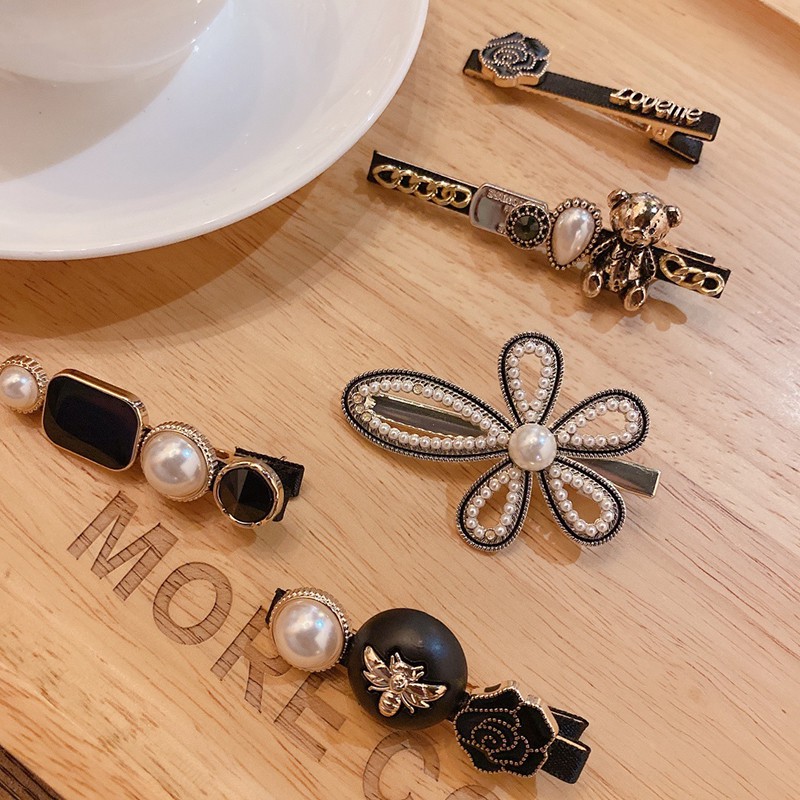 Set 5 Kẹp Tóc cho bé (hoa đen)