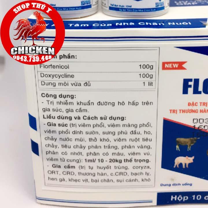 Flosal D 10ml 1 chai  trị khò khè sổ mũi cho gà đá