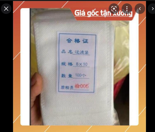 100 chiếc Túi lọc trà  kích thước 8*10cm hoặc 8*12cm dùng đựng phân tan chậm