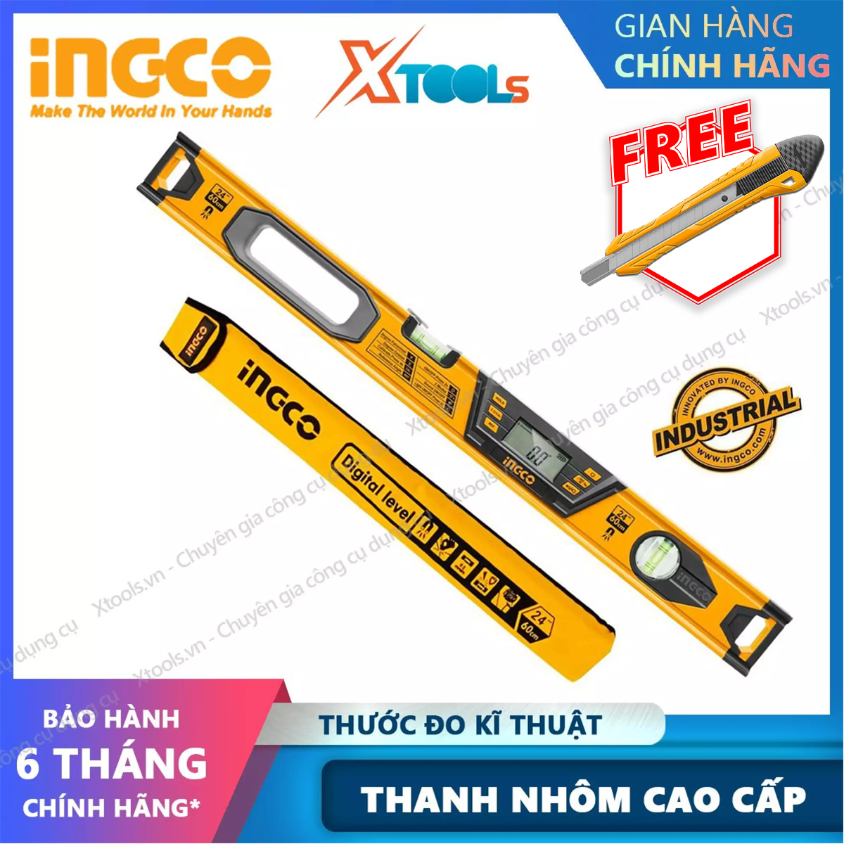 Ingco hsl08060d digital vernier caliper 60cm multi-function Vernier magnet suction. Aluminum rod thickness 1.5m high-grade aluminum durable material