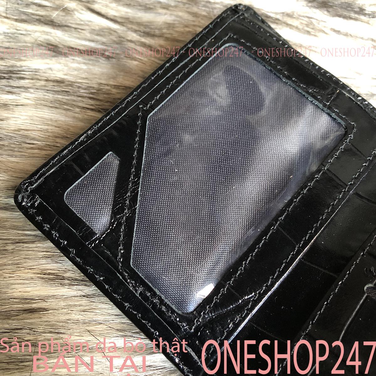 Ví da bò vân cá sấu 100% da bò thật C4V  ONESHOP247