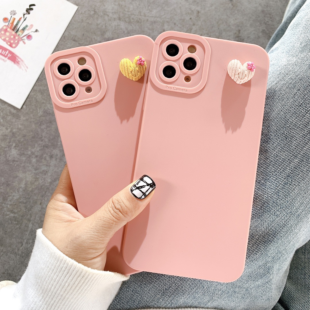 Ốp Lưng Basic Camera Nổi - Mẫu Heart Nổi