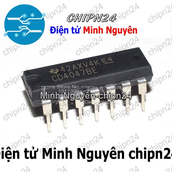 [2 con] (DT) IC CD4047 DIP-14 Hàng Tốt TI (CD4047BE) (IC mạch đa hài dựa trên logIC CMOS công suất thấp) - HH001996