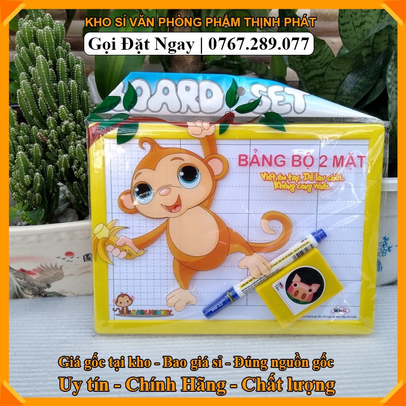 [HCM]Bảng Học Sinh 2 mặt hàng thương hiệu WINQ (1 mặt viết bút dạ + 1 mặt phấn)