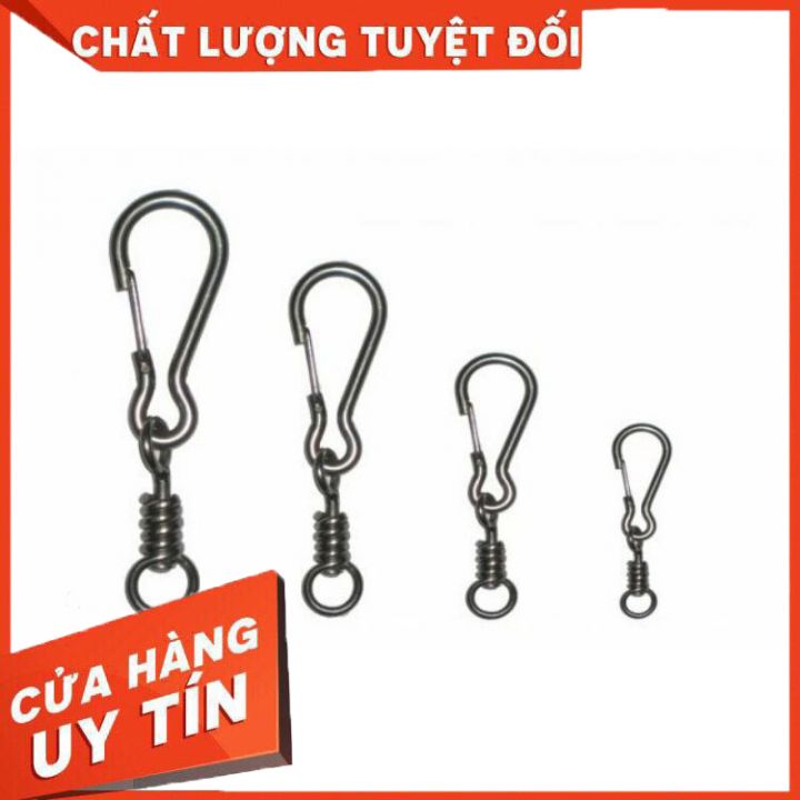 Móc xích chó inox có chống xoắn móc khóa 304