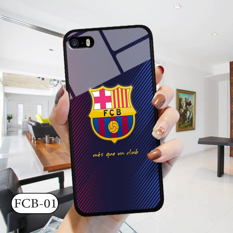 Ốp kính 3D IPHONE 5SE - in biểu tượng đội bóng