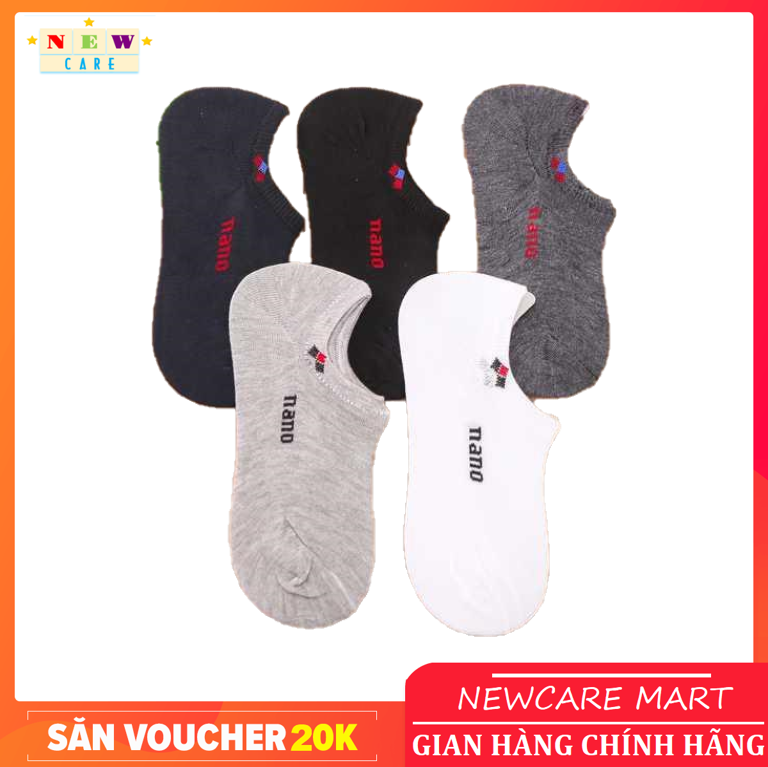 Set 3 đôi tất nam nano khử mùi kháng khuẩn ngắn cổ