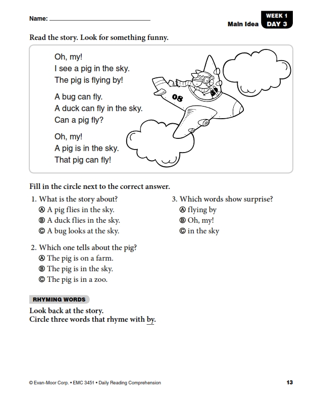 Daily reading comprehension - Evan moore - Sách luyện đọc hiểu tiểu học.