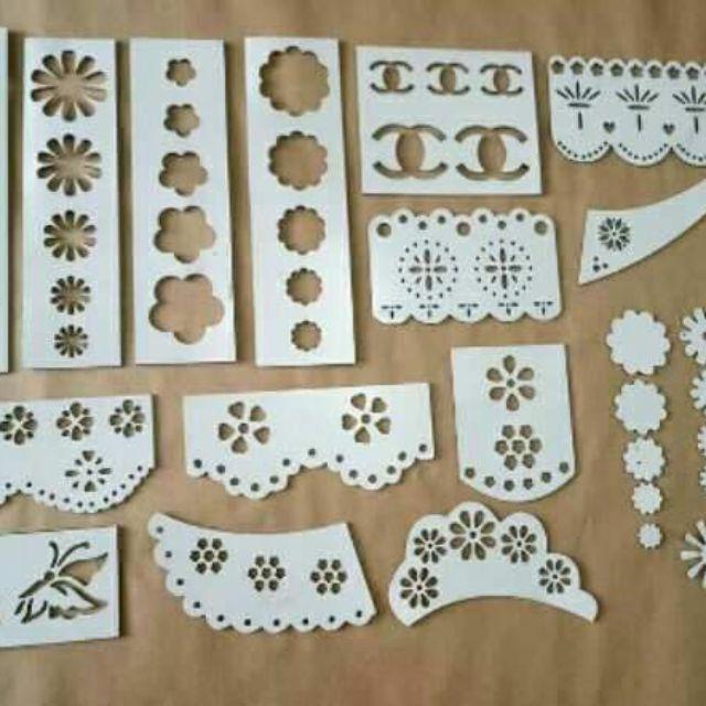 Bộ Khuôn Hoa Văn Để Cắt Trang Trí Áo Váy, Tiện Lợi, Nhanh Chóng, Thiết Kế Đẹp, Bộ Gồm 14 Khuôn Lớn Và 14 Khuôn Nhỏ