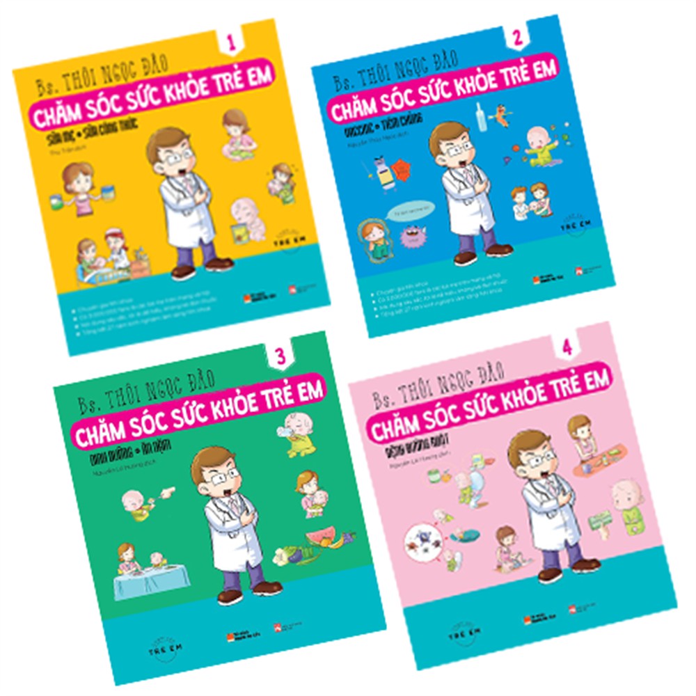 Sách - Combo sách Chăm sóc sức khỏe trẻ em (bộ 4 cuốn)- Mhbooks