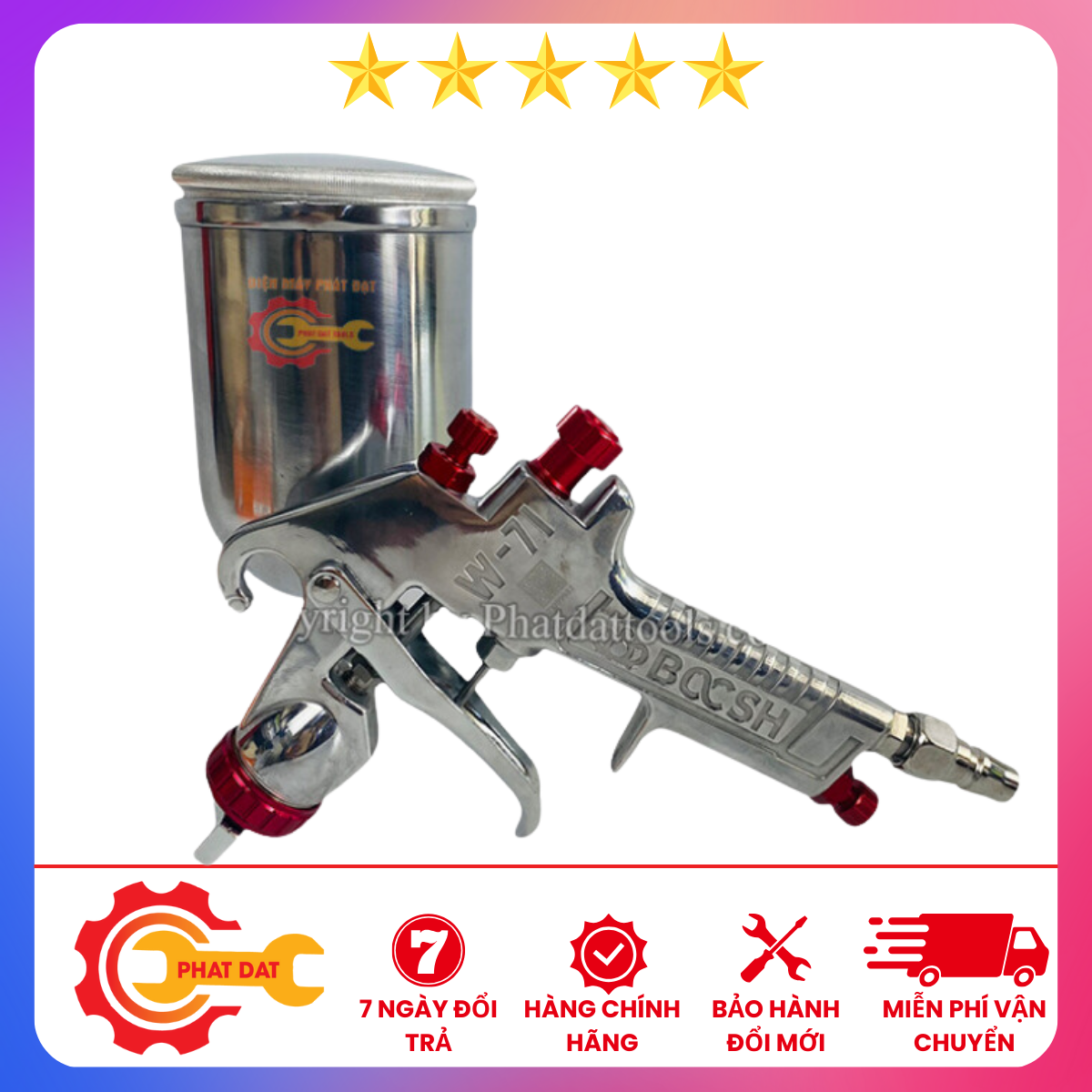 Súng Phun Sơn BOCSH W-71 Cao Cấp-Hàng chất lượng.