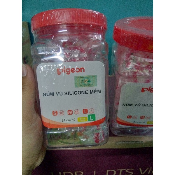 [1 cái]Núm vú Silicone Pigeon cổ hẹp size L