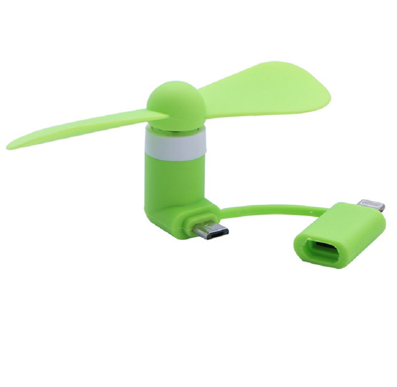 Quạt mini 2in1 gắn điện thoại
