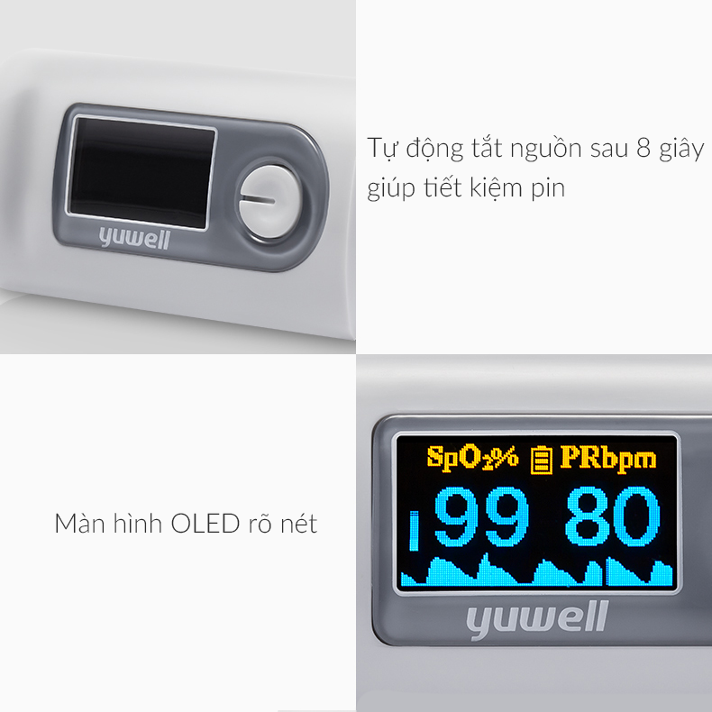[[SpO2]] Máy đo nồng độ oxy trong máu Yuwell YX301 - Đo nhanh, chính xác - Bảo hành 2 năm