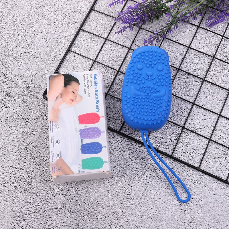 Chuột Tắm Cọ Lưng Silicon/ Bông Tắm Cọ Lưng