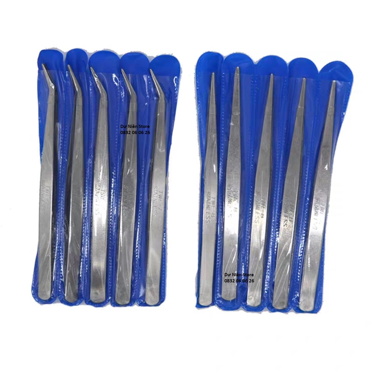 Curved Nose Tweezers Straight Nose Tweezers Thread Picker Combo of 5