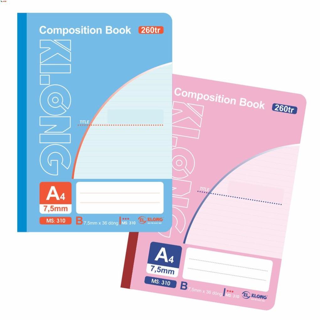 -Sổ may 260tr A4 58/88 Compostion Book; MS: 310 [Klong]