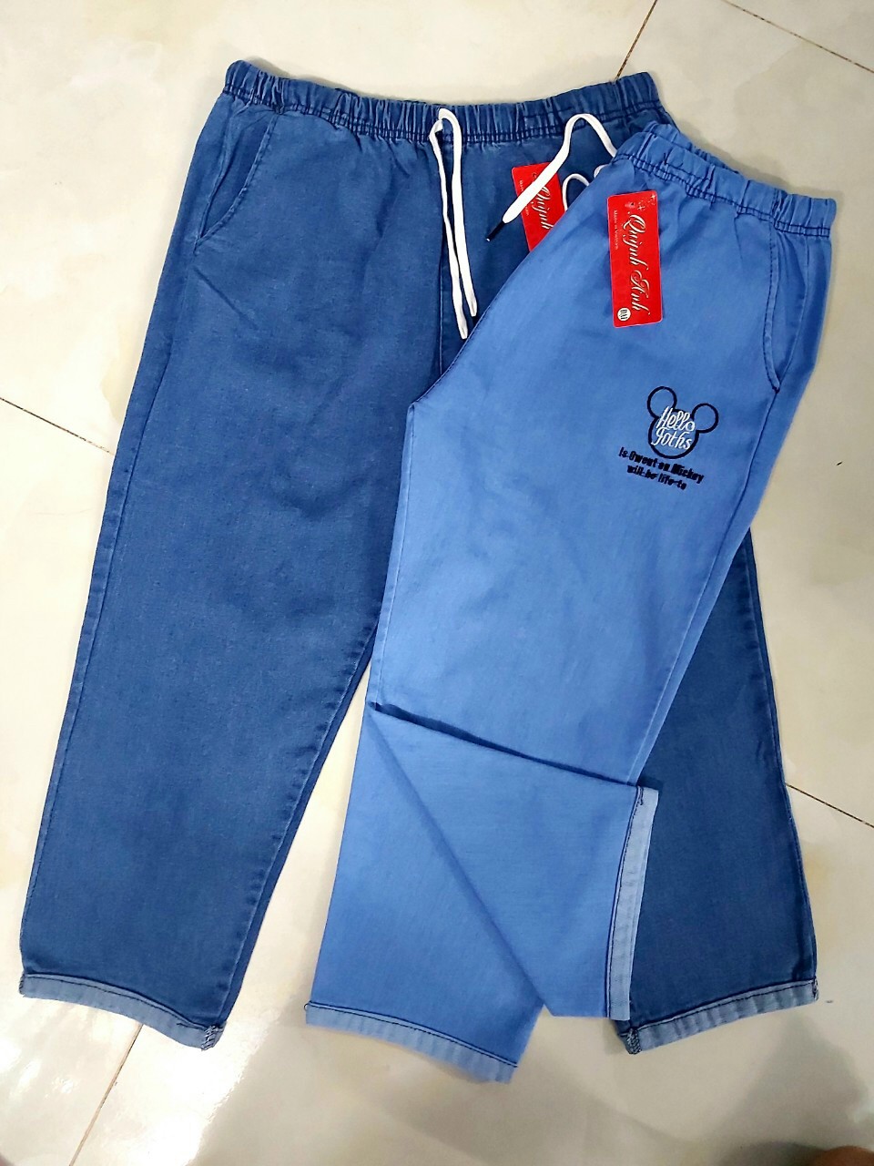 quần jean nữ lưng thun ,chất co giản thoải mái