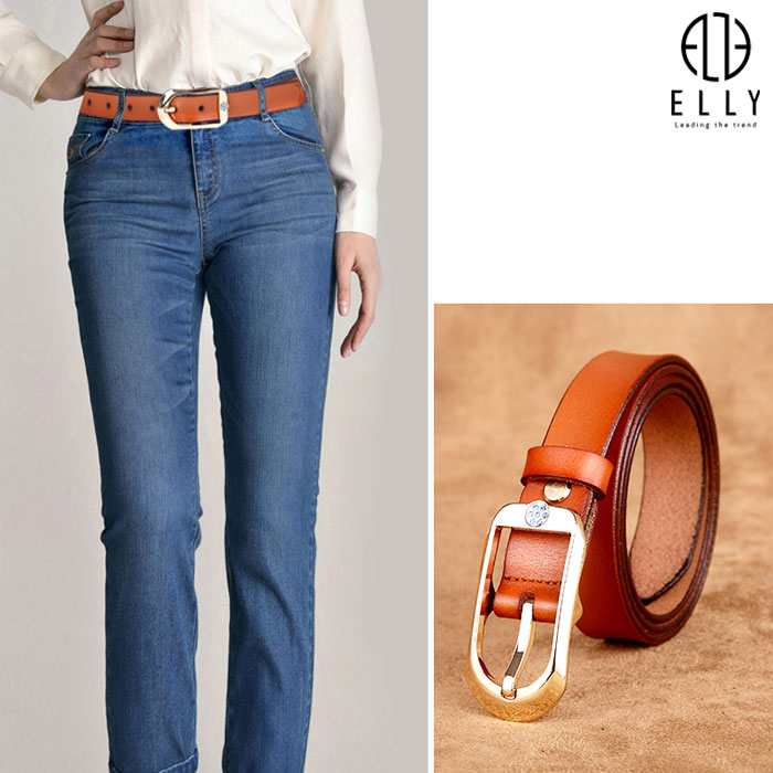 DÂY THẮT LƯNG NỮ CAO CẤP DA THẬT ELLY – ED37