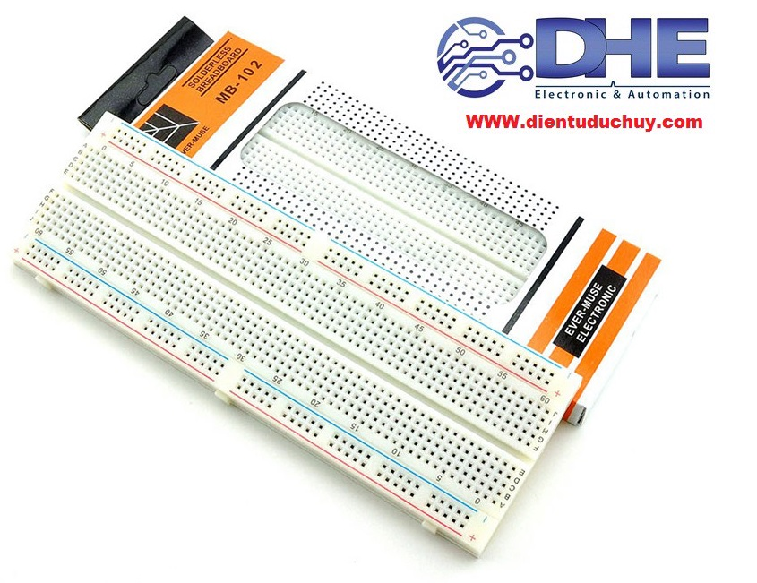 BREADBOARD MB-102, 830 LỖ - 165 x 55 x 10MM