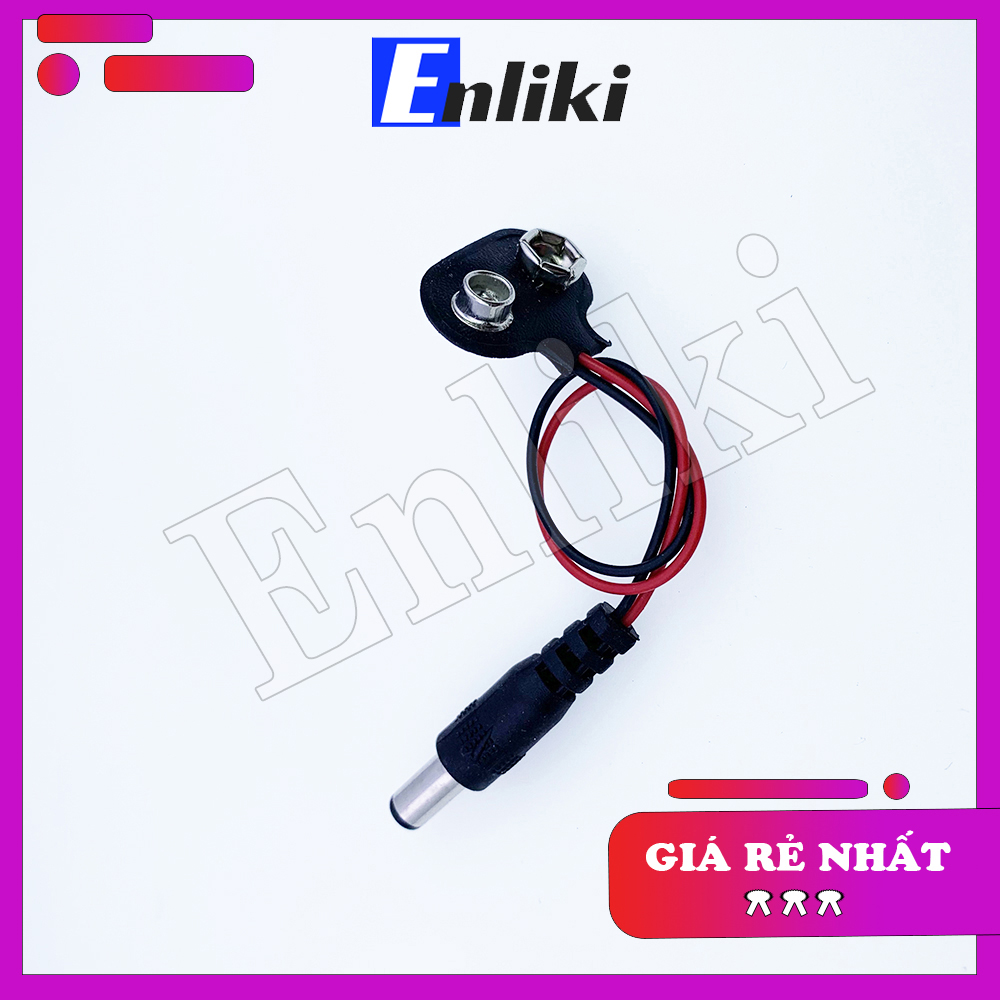 Dây Đế Pin Ra Đầu Jack DC 5.5x2.1mm 9V