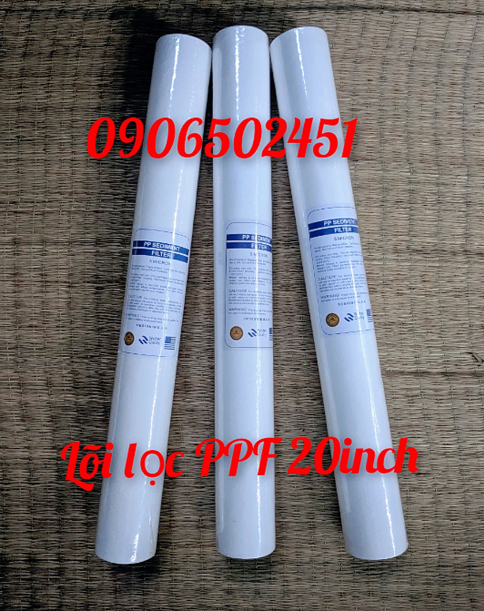 Combo 5 Cây lõi lọc nước số 1 PPF ly 20inch Tem chuẩn