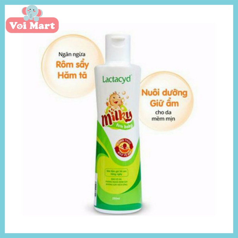 Sữa tắm lactacyd Milky 250 ml