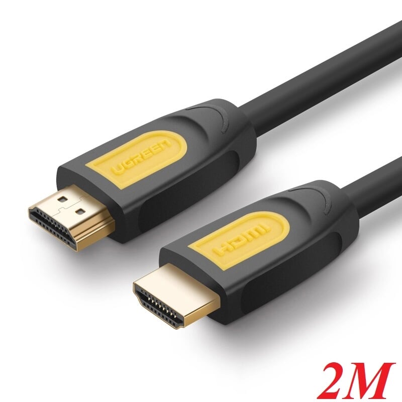 Ugreen 10129 2M màu Vàng Cáp tín hiệu HDMI chuẩn 1.4 hỗ trợ phân giải 4K * 2K HD101