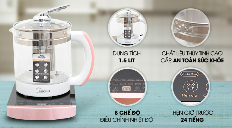 Bình đun siêu tốc Midea 1.5 lít MK-17HC [New 100%]