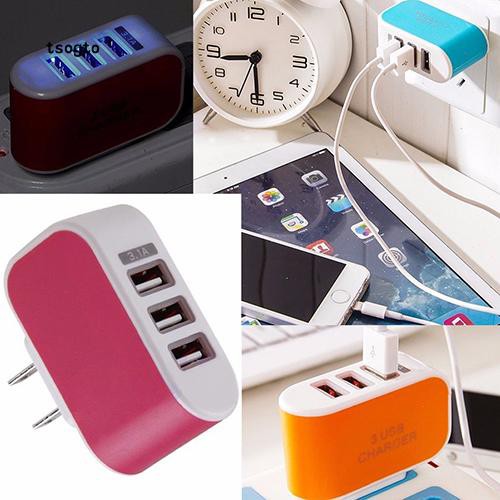 Cốc sạc USB 3 cổng 3.1A, Cục Sạc 3 Cổng 5V