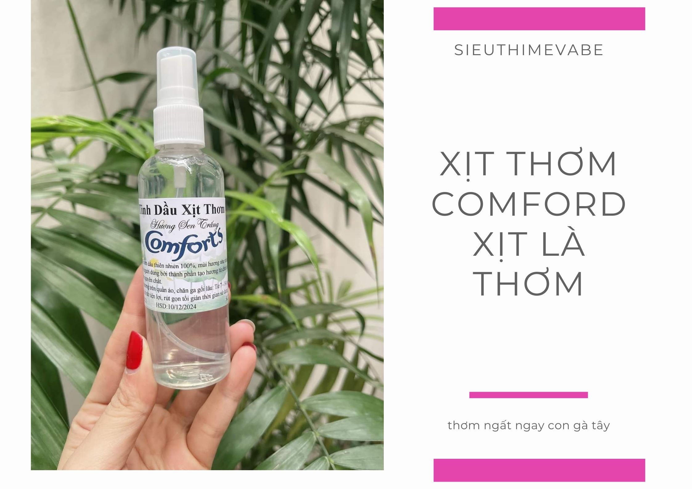 Xịt thơm quần áo,xịt thơm phòng, xịt thơm xe ô tô hương comfor