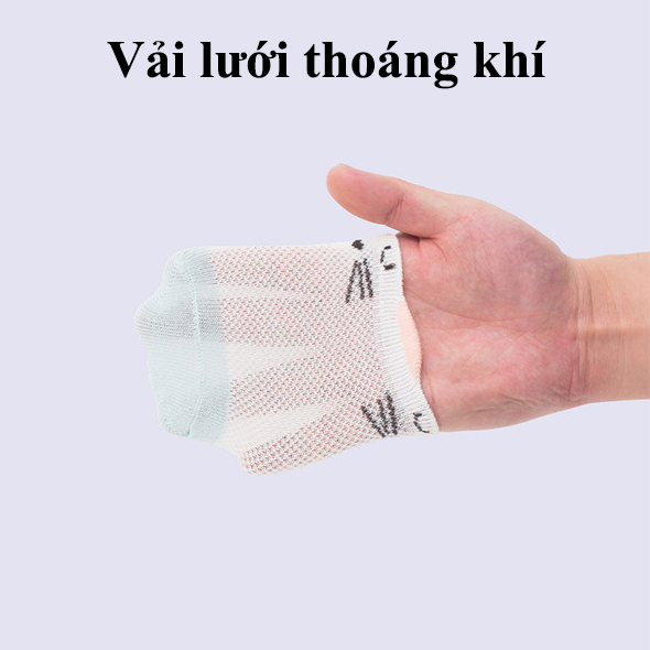 Sét 5 đôi tất lưới cổ ngắn